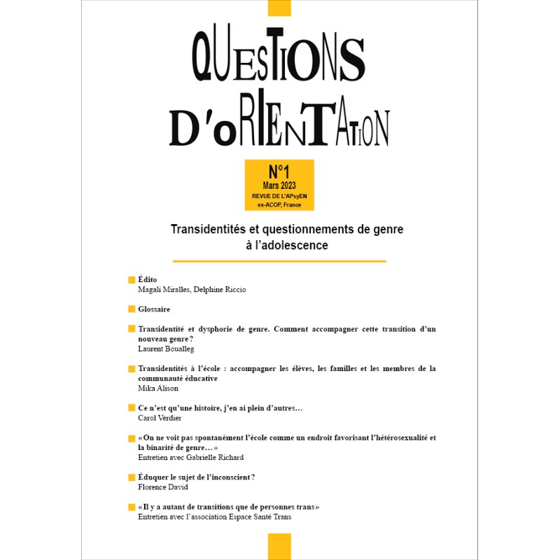 Questions d'orientation 1 de 2023