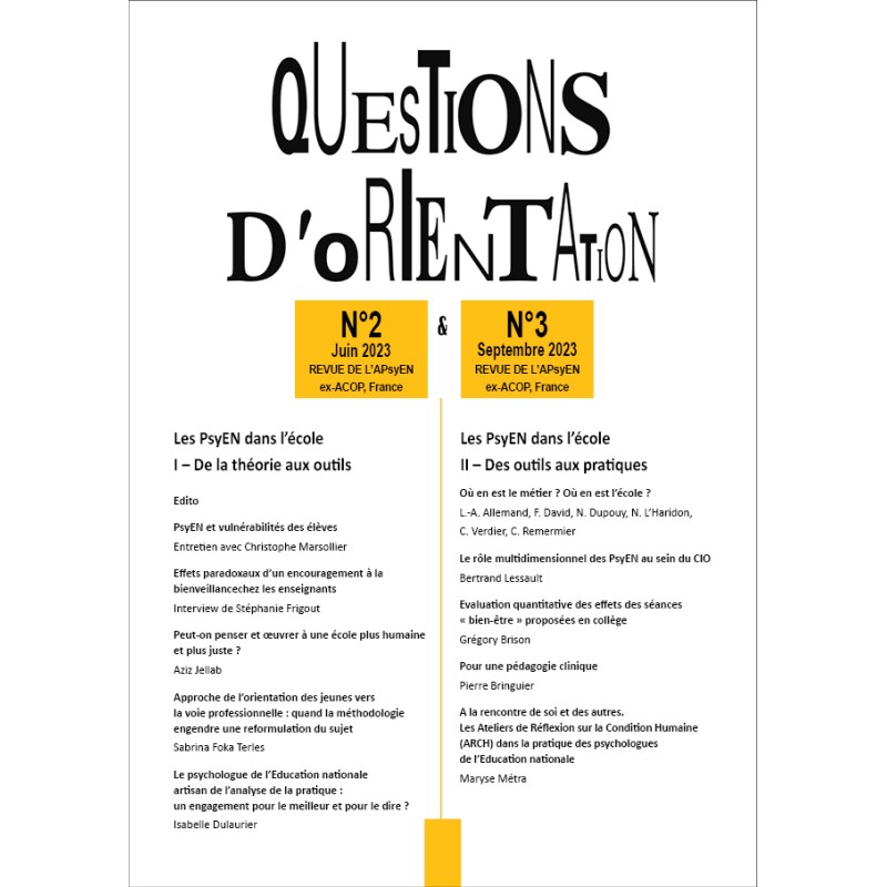 Questions d'orientation 2 et 3 de 2023