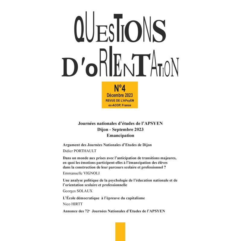 Questions d'orientation 4 de 2023